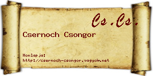 Csernoch Csongor névjegykártya