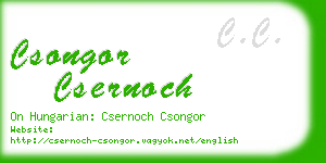 csongor csernoch business card